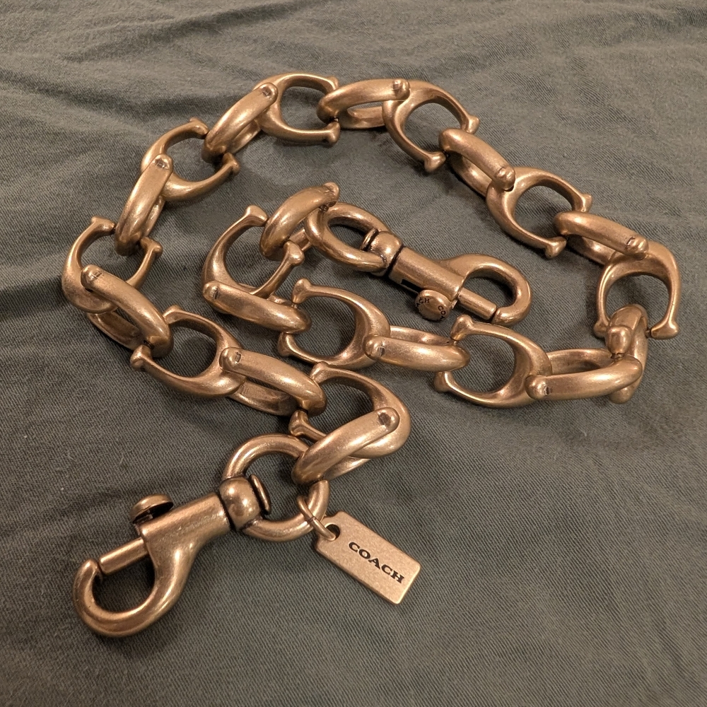 Coach Gold Chain Link Belt